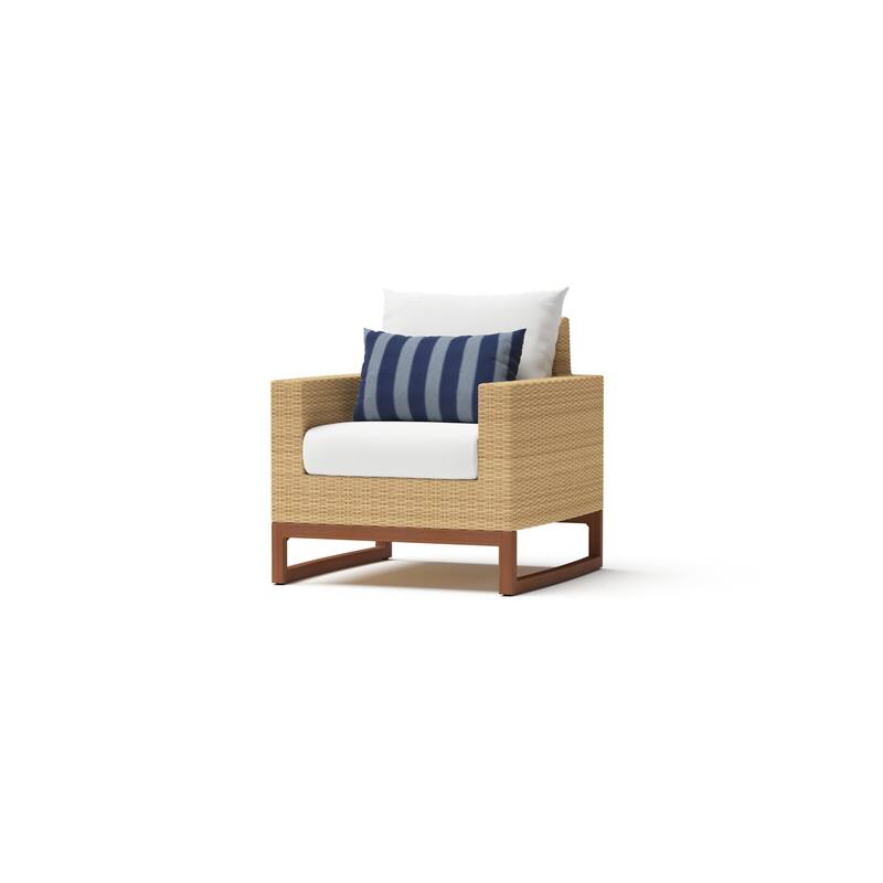 Mili 5 Piece Sunbrella Outdoor Patio Club Chair & Ottoman Set