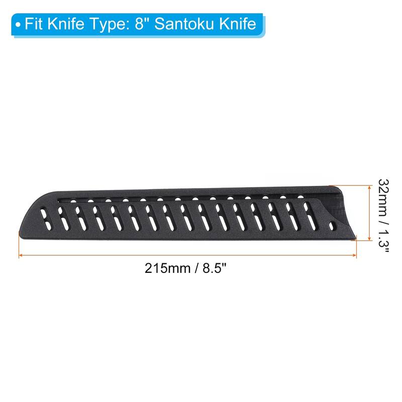 5Pcs PP Kitchen Knife Sheath Cover Sleeves Portable for 8" Bread Knife, Black - Black