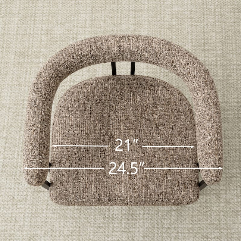 24" Seat Height Upholstered Tweed Solid Back Counter Stool(Set of 4) - Set of 4