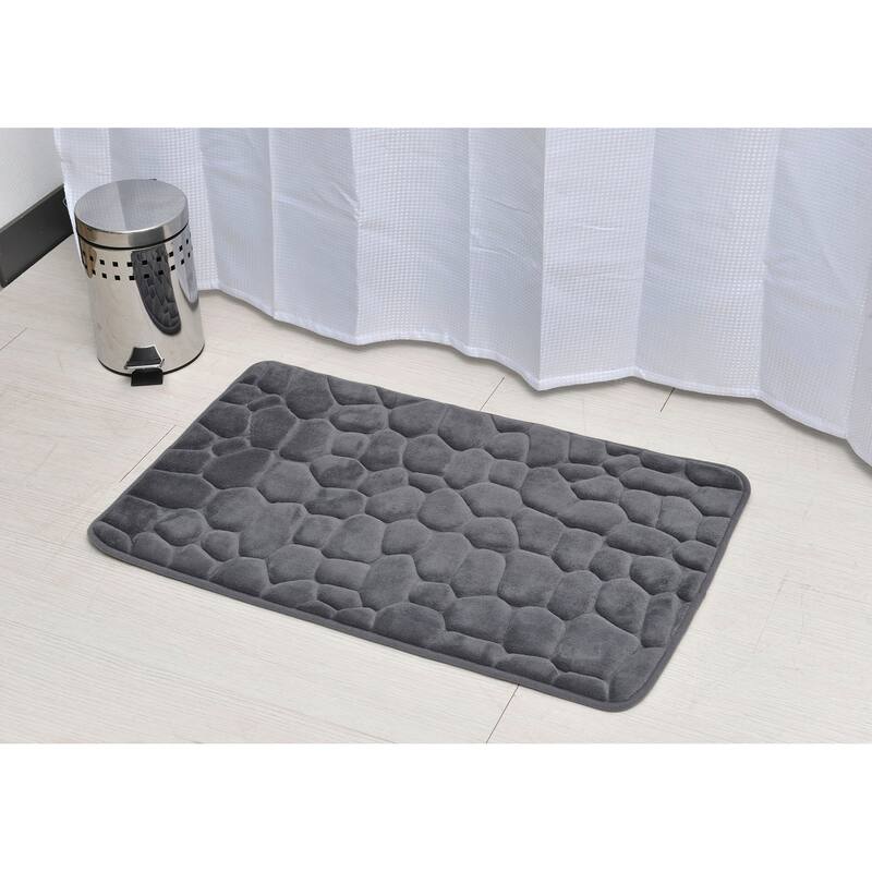 Memory Foam Bath Mat Pebble Design 32x20