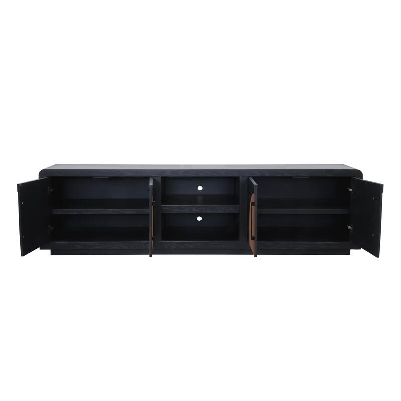 Bridgevine Home Eclipse 92 inch TV Stand Console, for TVs up to 100 inches, Two-Tone Finish