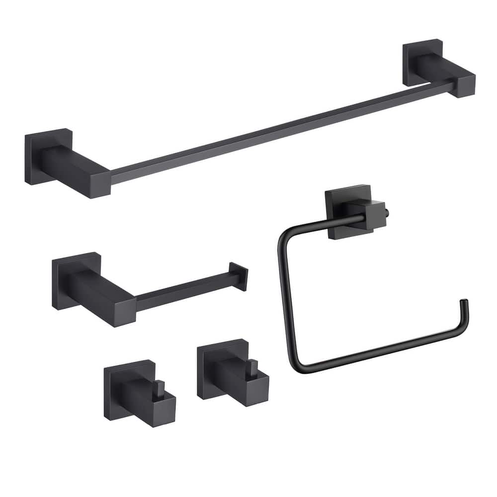 Cube 5-Piece Bathroom Hardware Set