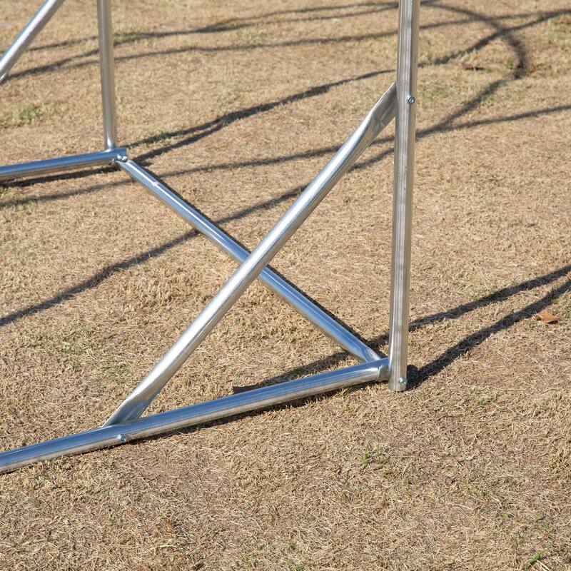 Outsunny 10' x 3' x 7' Tunnel Greenhouse Outdoor Walk-In Hot House with Roll-up Windows and Zippered Door, Steel Frame, PE Cover
