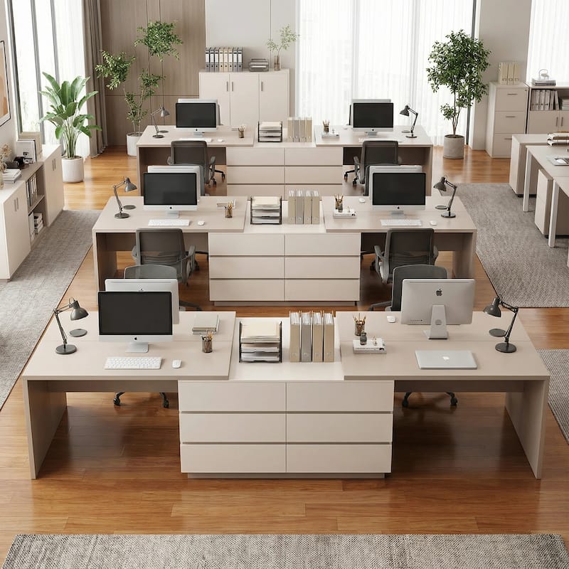 144 Inch Modern Home Office Expandable Dresser Desk