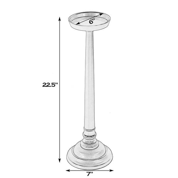 Tilly 7 in. W Round All Metal Pedestal Base End Table