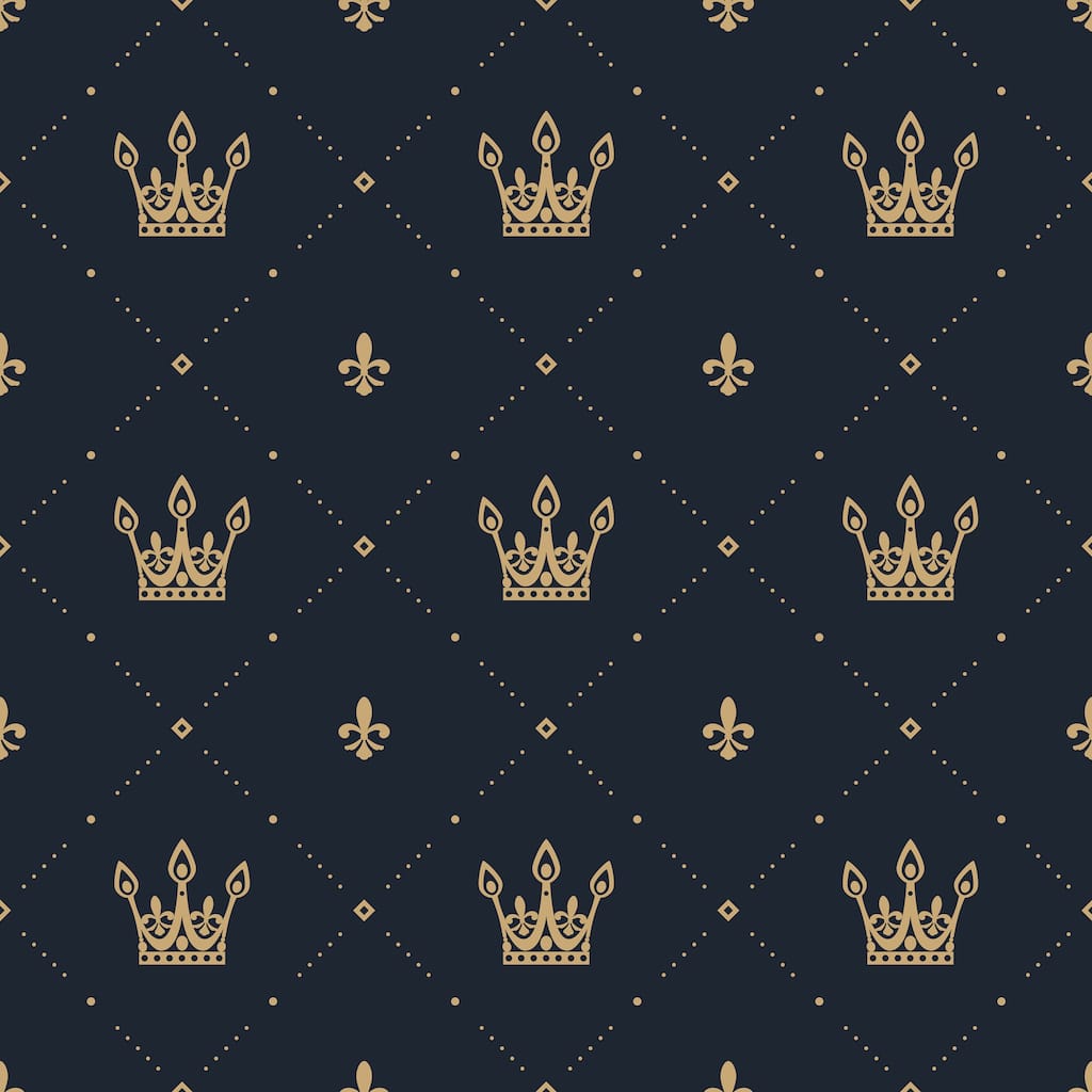 Baby Crown Nursery Removable Wallpaper - 10'ft H x 24''inch W