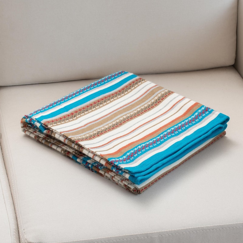 Novica Handmade Morning Stripes Throw