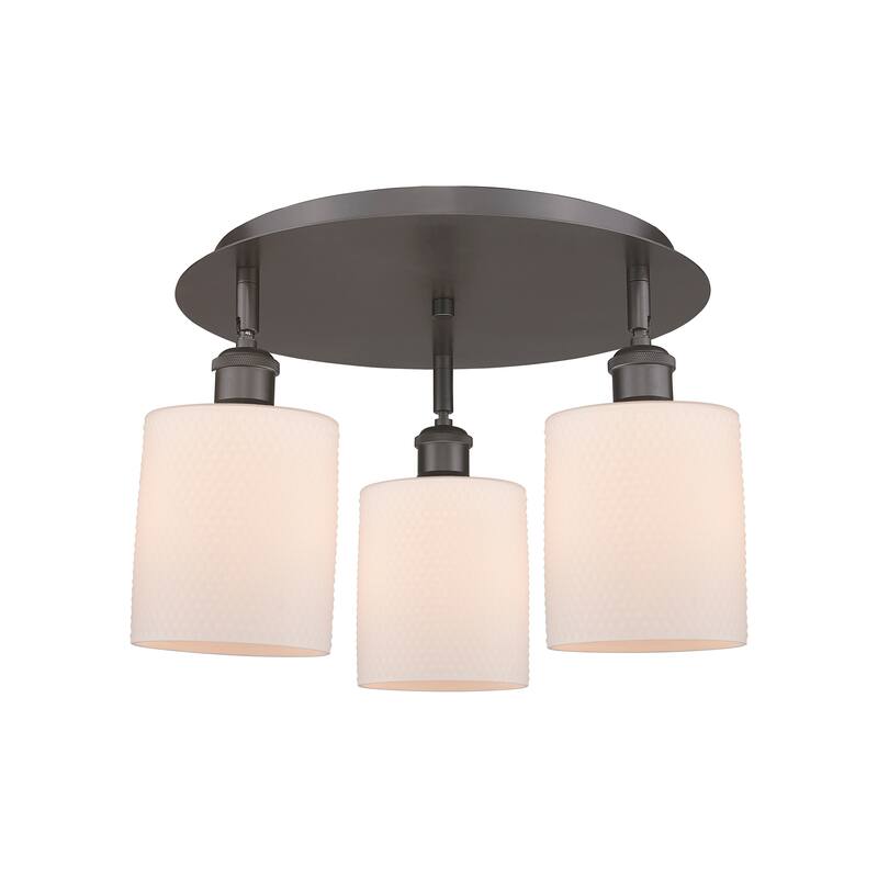 Innovations Lighting Cobbleskill - 3 Light 17" Flush Mount