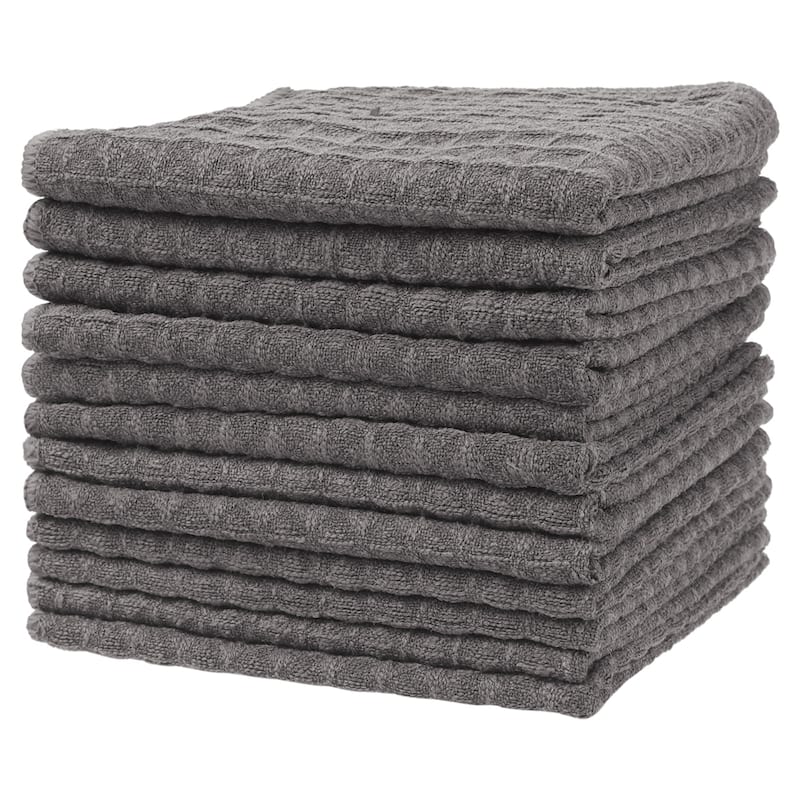 Waffle Weave Microfiber Kitchen Cleaning Cloth, Absorbent and Quick Drying Lint Free Dish Towels