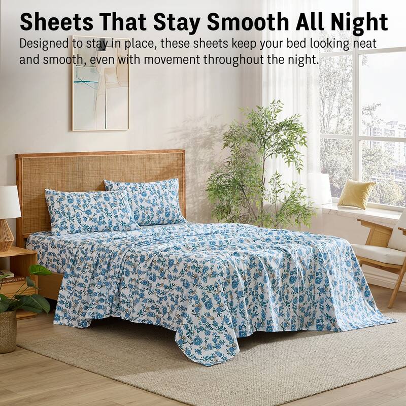 HLC.ME Floral Printed Ultra Soft Bed Sheets Set