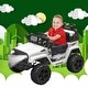 preview thumbnail 26 of 33, Kids 12V Electric Ride-On Truck - Remote Control, LED Lights, Spring Suspension, Safety Seat Belts, 2 Speeds for Outdoor White