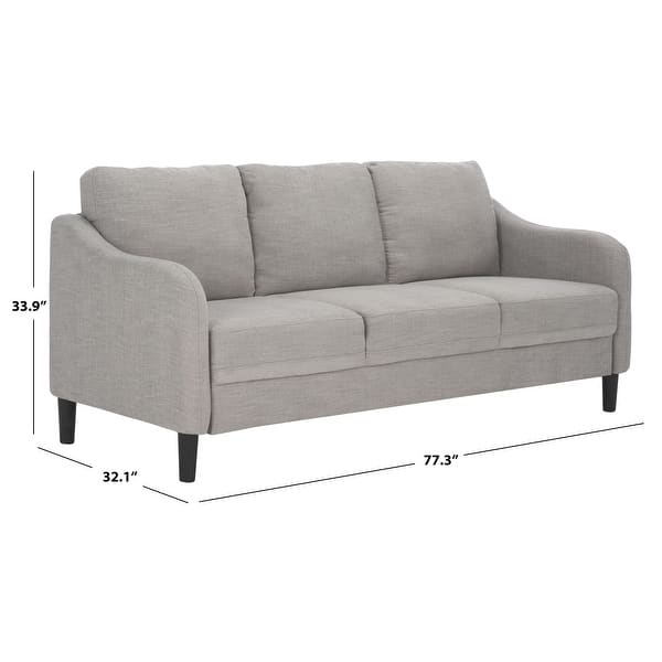 dimension image slide 0 of 3, SAFAVIEH Couture Edalynn Modern 3 Seater Sofa - 77"W x 32"D x 34"H