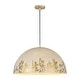 preview thumbnail 3 of 12, European Artisanal Antique Gold Patina Iron Oversized Dome Pendant
