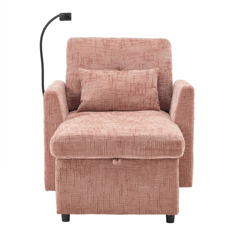 Multifunctional Lazy Person Sofa Recliner can be Stored Storage Backrest with Cell Phone Bracket Single Leisure Chair