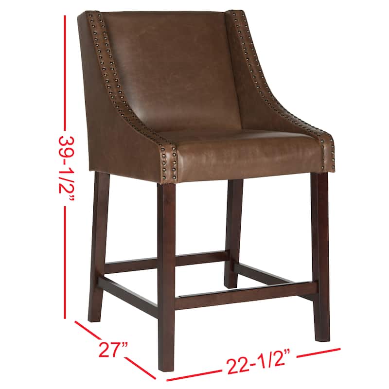 SAFAVIEH Jurij Counter Stool - 22.5" x 23" x 39.5" - 23Wx23Dx40H