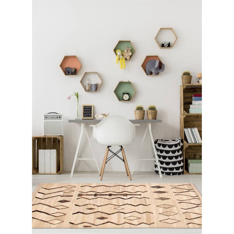 Sivas Ivory Kilim 5'0" x 6'5" - 5'0 x 6'5