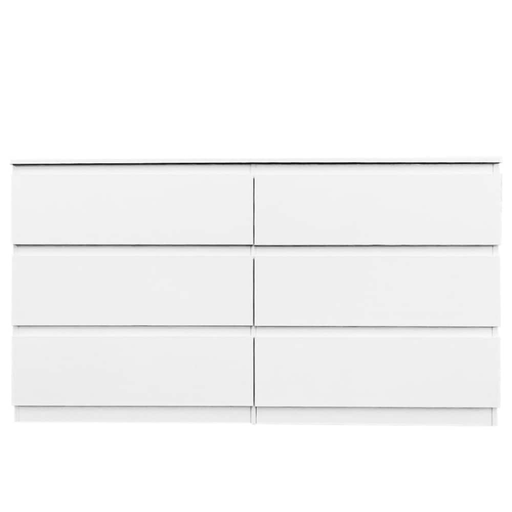 6 Drawer Double Dresser for Bedroom Living Room Hallway
