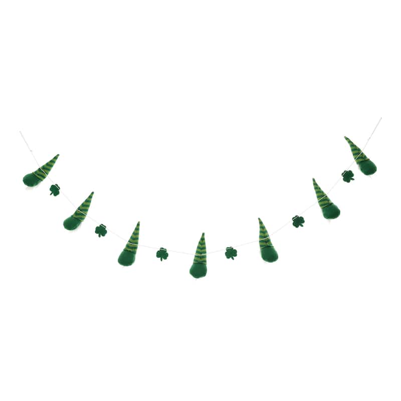 Glitzhome 72"L St. Patrick's Day Holiday Shamrocks Garland
