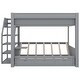 preview thumbnail 8 of 22, Stylish & Simple Wood Bed, Full Size Convertible Bunk Bed with Storage Staircase, Bedside Table and 3 Drawers