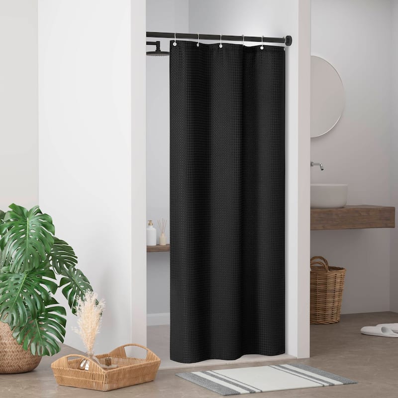 Madison Park Arbor Waffle Waffle Shower Curtain