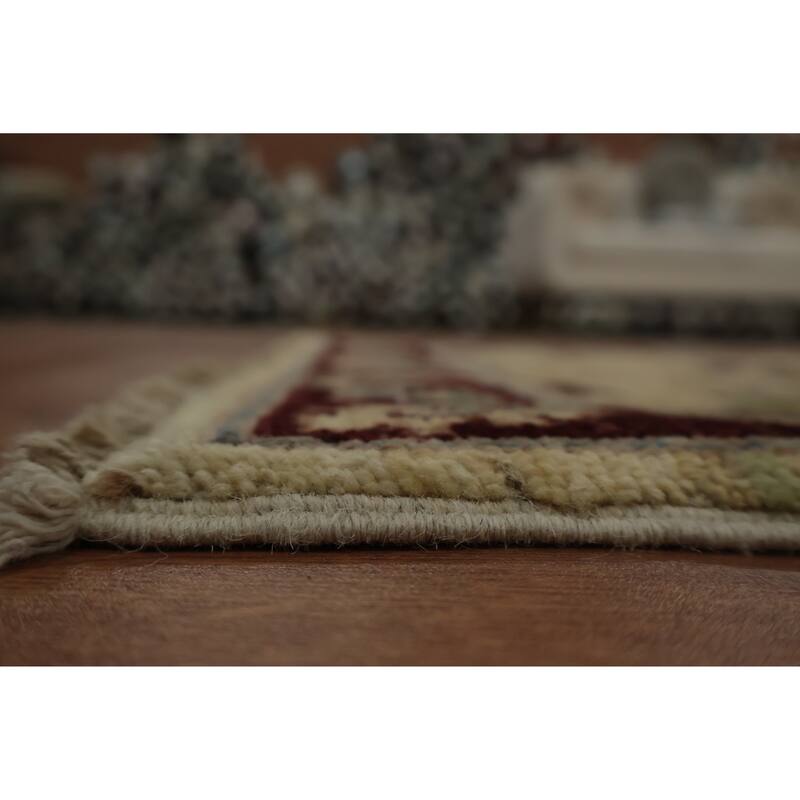 Hand Knotted Oriental 100% Wool Carpet Traditional Floral Beige & Ivories Chobi-Peshawar Area Rug - 2' 10'' X 1' 11''