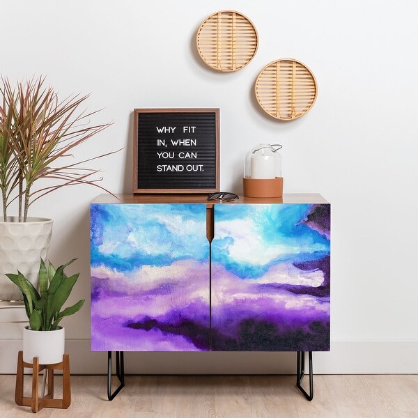 Deny Designs Blue and Purple Mist Artwork Credenza. Opens flyout.