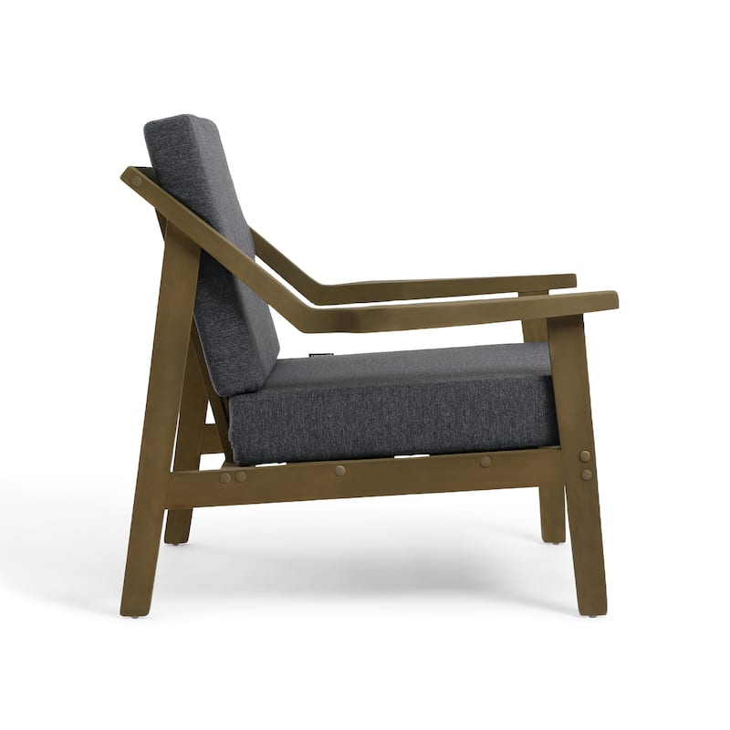 Set of 2 Outdoor Teak Wood Patio Chair with Cushion