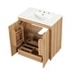 preview thumbnail 14 of 18, 30 Inch Bathroom Vanity with Sink Natural Wood Cabinet with Drawer