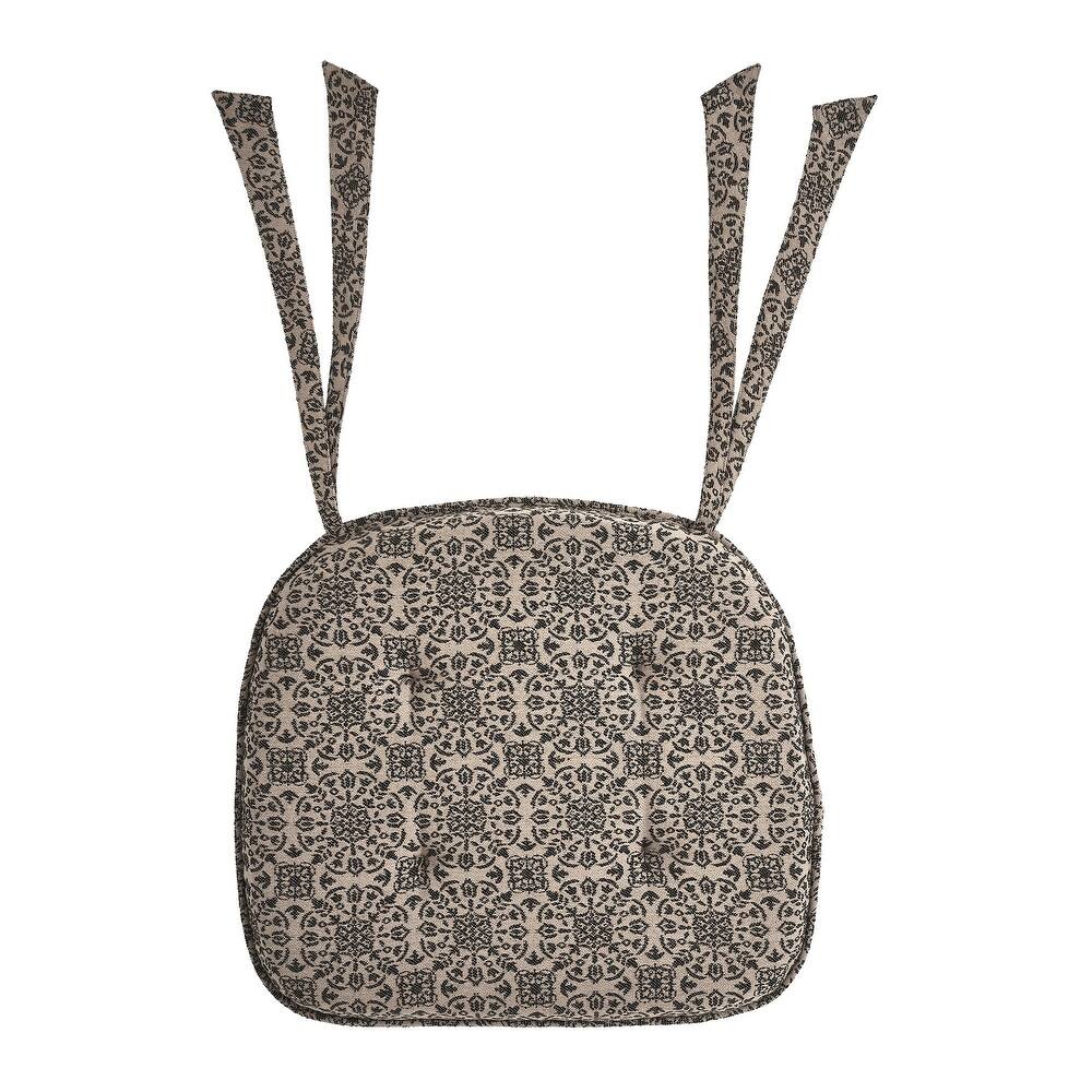 Custom House Jacquard Chair Pad 16.5x18