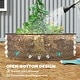 preview thumbnail 7 of 34, Outsunny 2PCS Galvanized Raised Garden Bed, Raised Beds for Gardening with Plant Support Stakes and Rubber Strap Edging