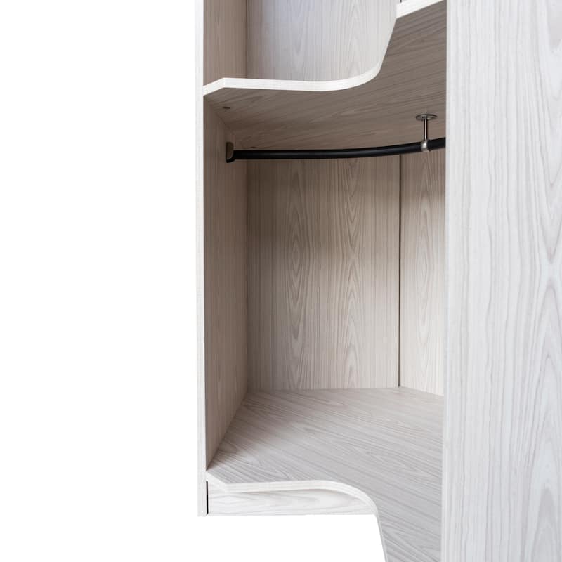 Polygon Corner Wardrobe with 2-Doors