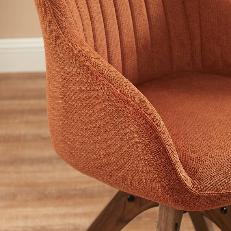 Art Leon Classical Swivel Office Accent Chair with Wood Legs