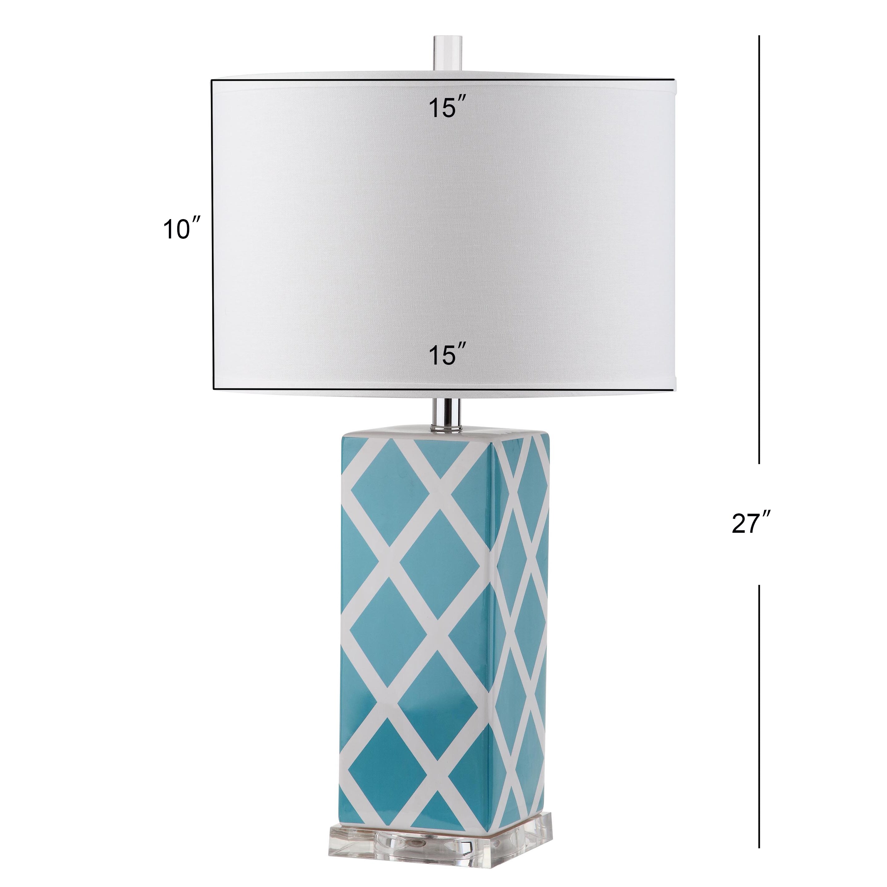 SAFAVIEH Lighting 27-inch Light Blue Garden Lattice Table