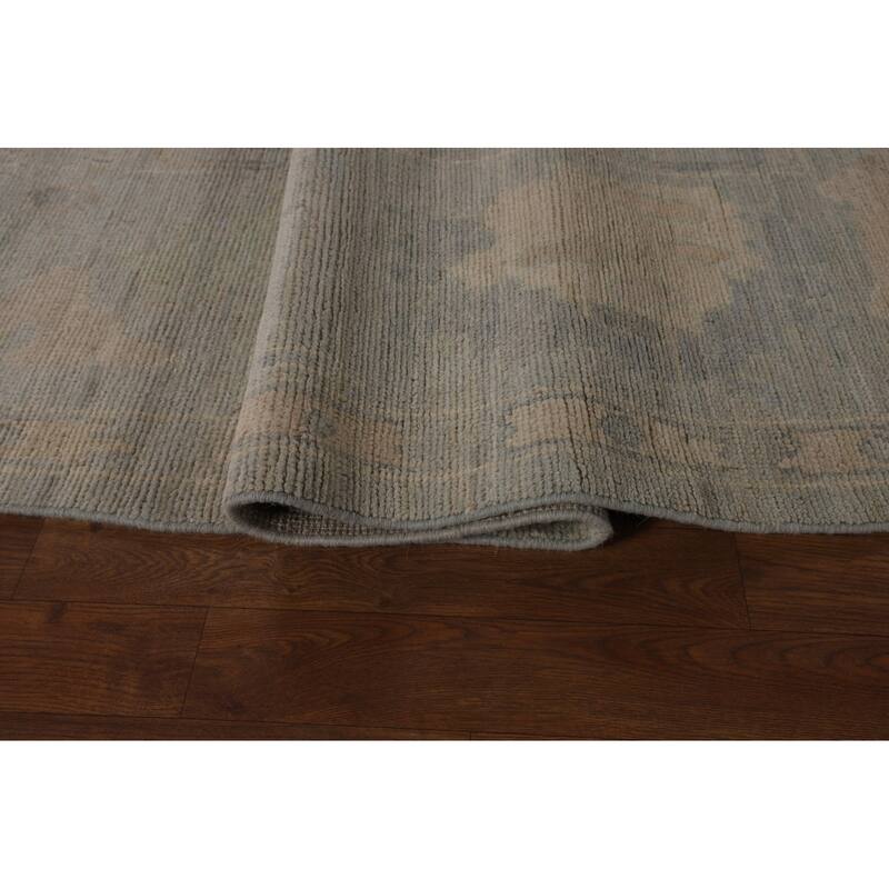 Floral Oushak Turkish Area Rug Hand-Knotted Wool Carpet - 9'2"x 11'8"