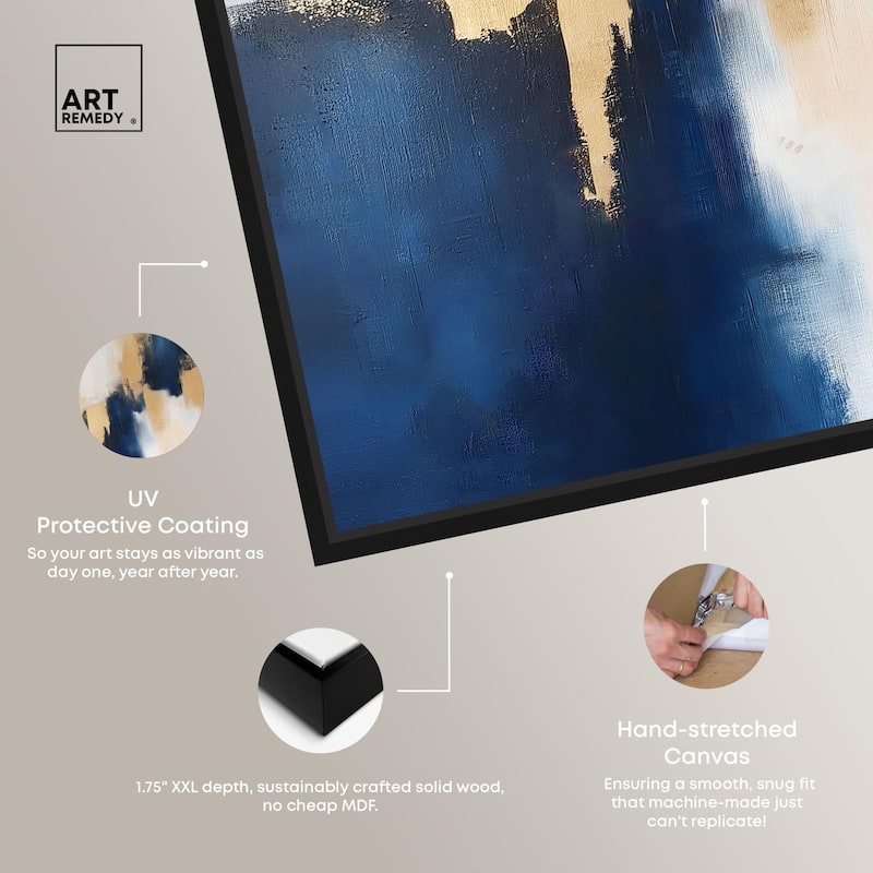 Indigo Aurelian Canvas by Art Remedy
