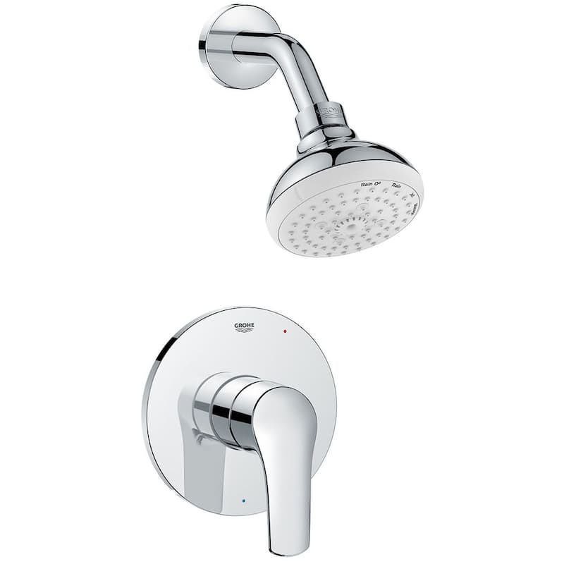 Grohe 10 252 1 Eurosmart Shower Only Trim Package with 1.75 GPM Multi - Starlight Chrome