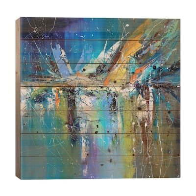 Polar Night's Mystery Print On Wood by KuptsovaArt - Multi-Color