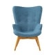 preview thumbnail 17 of 76, Hariata Mid-Century Modern Wingback Fabric Chair/Ottoman Set by Christopher Knight Home