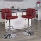 preview thumbnail 1 of 103, Quilted Vinyl Adjustable Chrome Bar Stool (Set of 2)