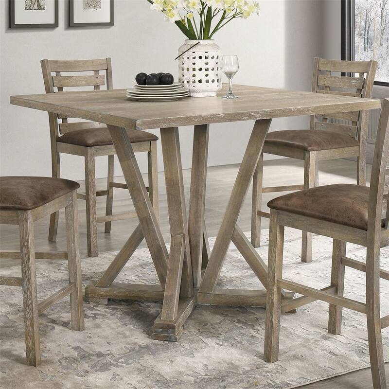 4 Seaters Modern Wood Dining Table with Base