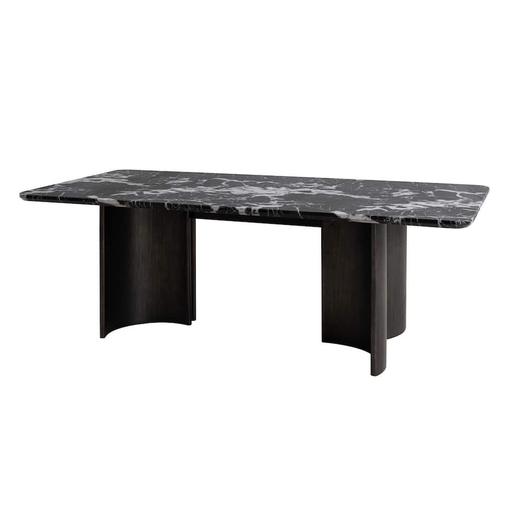 Furniture of America Galei Modern Faux Marble Top 78-inch Dining Table