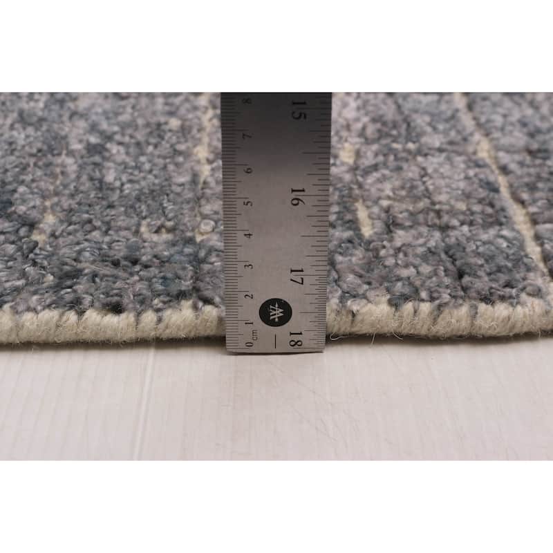 ECARPETGALLERY Hand Loomed Kashkuli Gabbeh Grey Silk Rug - 8'4 x 9'7