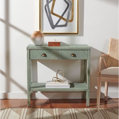 SAFAVIEH Francisca 2-Drawer 1-Shelf Console Table - 31" W x 14" L x 30" H - 31Wx14Dx30H