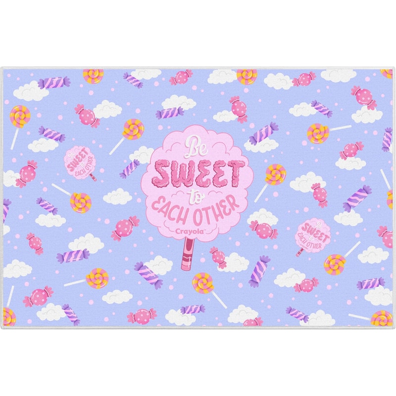Crayola Be Sweet Lilac Area Rug By Well Woven