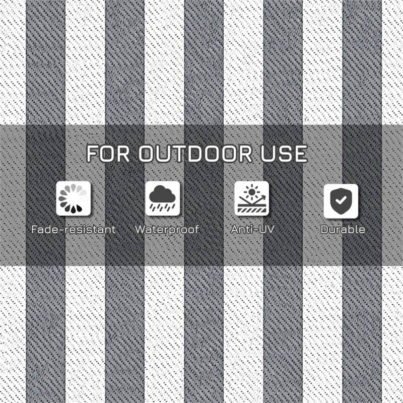 Waterproof Reversible Outdoor Rug with Carry Bag Foldable Picnic Blanket for Camping, RV Trips, Beach - 107.75" W x 143.75" L