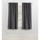 preview thumbnail 32 of 31, Lauren Ralph Lauren Velvety Back Tab/Rod Pocket Curtain Single Panel 52x63 - Charcoal