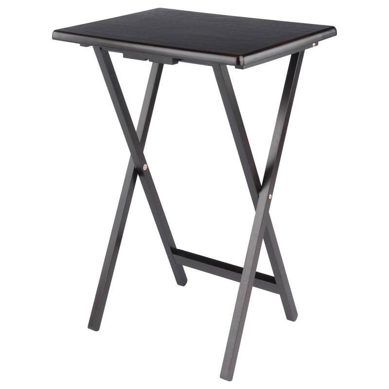 Allen 5-Pc Snack Table Set, Coffee - 9.21 x 19.06 x 31.97 inches