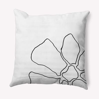 Petal Lines Decorative Throw Pillow