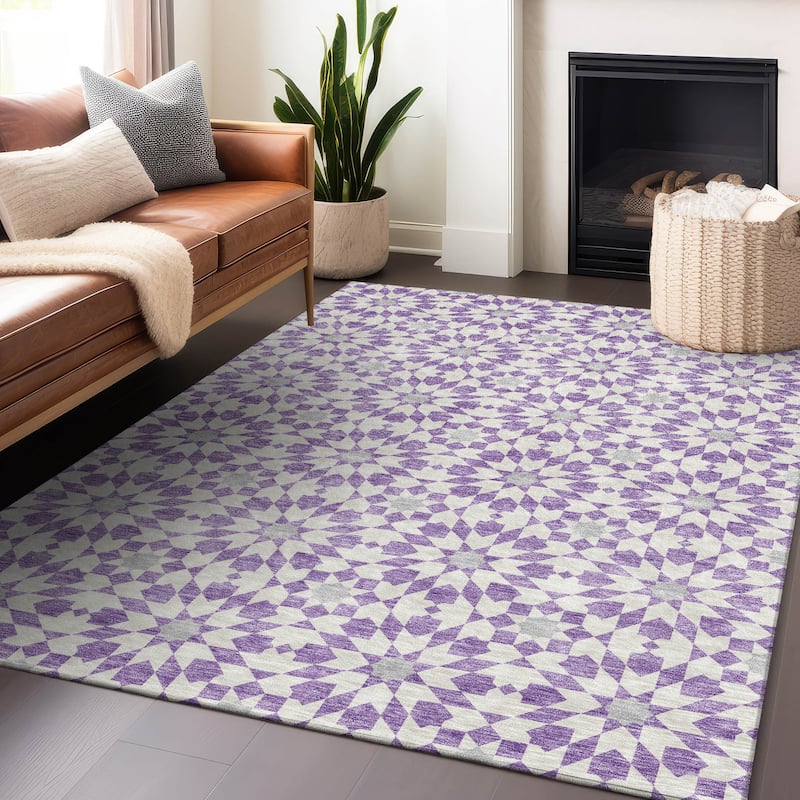 Premium Washable Super Soft Modern Mosaic Mayfield Rug