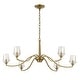 preview thumbnail 8 of 13, Uttermost Barcelona 6 Light Brass Chandelier - 40.25"W x 40.25"D x 15.5"H